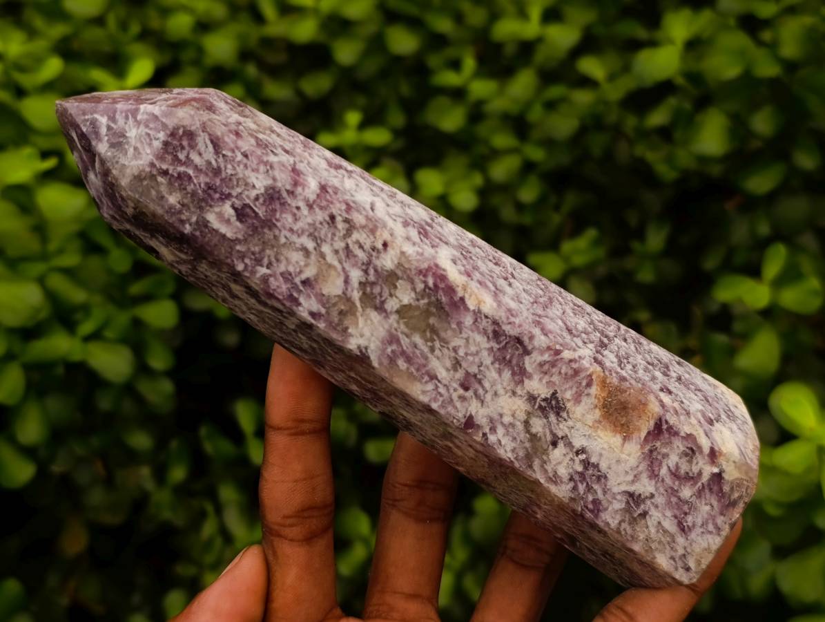 Polished Lepidolite Points x 3 From Madagascar
