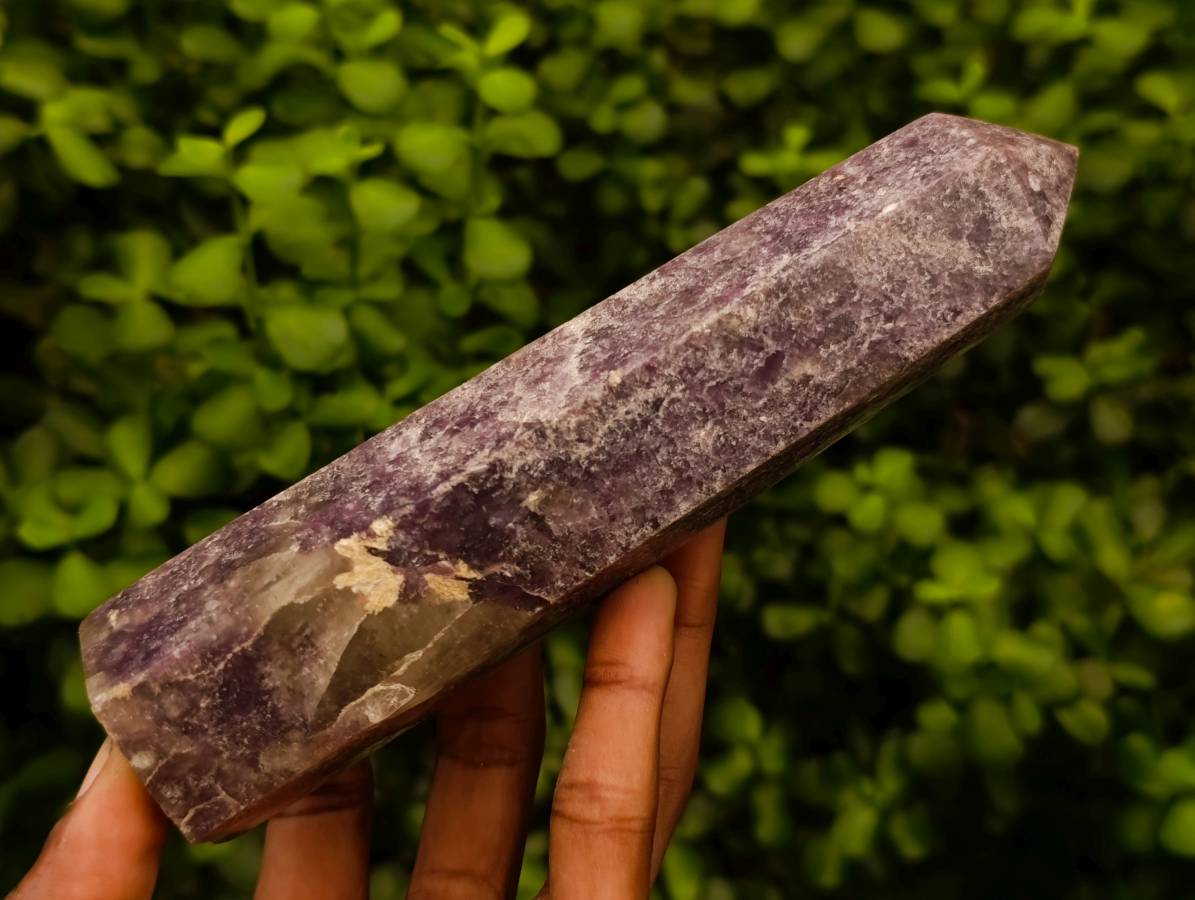 Polished Lepidolite Points x 3 From Madagascar