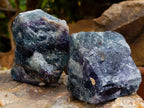 Natural Watermelon Fluorite Cobbed Specimens x 24 From Uis, Namibia