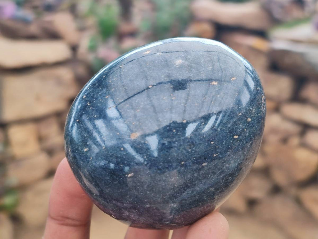 Polished Lazulite Palm Stones x 12 From Madagascar