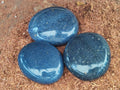 Polished Lazulite Palm Stones x 12 From Madagascar