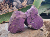 Natural Metallic Purpurite Specimens x 6 From Erongo, Namibia