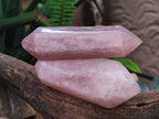 Polished Large Double Terminated Rose Quartz Crystals x 4 From Madagascar - Toprock Gemstones and Minerals 