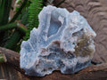 Natural Etched Blue Chalcedony Geode x 1 From Nsanje, Malawi - Toprock Gemstones and Minerals 