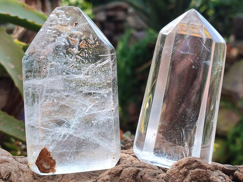 Polished Clear Quartz Crystals x 6 From Madagascar