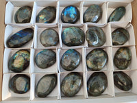 Polished Labradorite Galets x 20 From Tulear, Madagascar