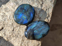 Polished Labradorite Galets x 20 From Tulear, Madagascar