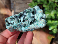 Natural Drusy Coated Chrysocolla With Prismatic Malachite Specimens x 6 From Lupoto Mine, Congo