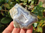 Natural Blue Lace Agate Geode Specimens x 12 From Nsanje, Malawi
