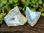 Natural Blue Lace Agate Geode Specimens x 12 From Nsanje, Malawi