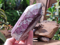 Polished Rubellite Pink Tourmaline Points x 2 From Ambatondrazaka, Madagascar