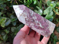 Polished Rubellite Pink Tourmaline Points x 2 From Ambatondrazaka, Madagascar