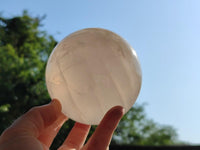 Polished XL Pearl Girasol Quartz Sphere x 1 From Ambatondrazaka, Madagascar