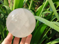 Polished XL Pearl Girasol Quartz Sphere x 1 From Ambatondrazaka, Madagascar