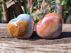Polished Polychrome Jasper Hearts x 6 From NW Coast, Madagascar