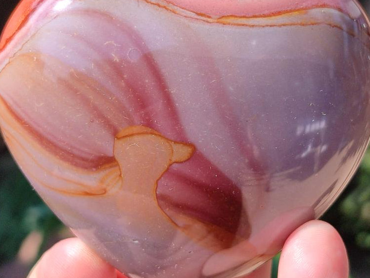 Polished Polychrome Jasper Hearts x 6 From NW Coast, Madagascar