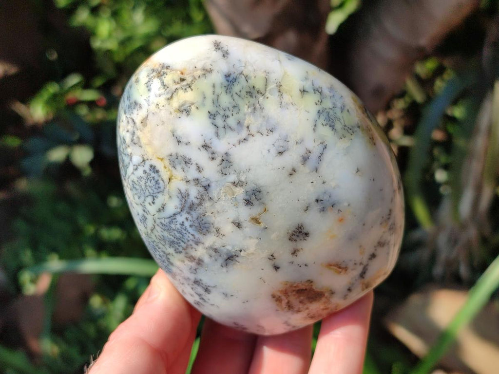 Polished Dendritic Opal Standing Free Forms x 4 From Moralambo, Madagascar