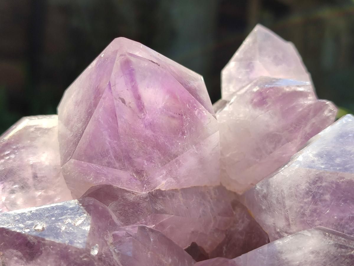 Natural Jacaranda Amethyst Quartz Crystal Clusters x 2 From Mumbwa, Zambia