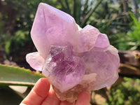 Natural Jacaranda Amethyst Quartz Crystal Clusters x 2 From Mumbwa, Zambia
