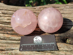 Polished Star Rose Quartz Spheres x 3 From Madagascar