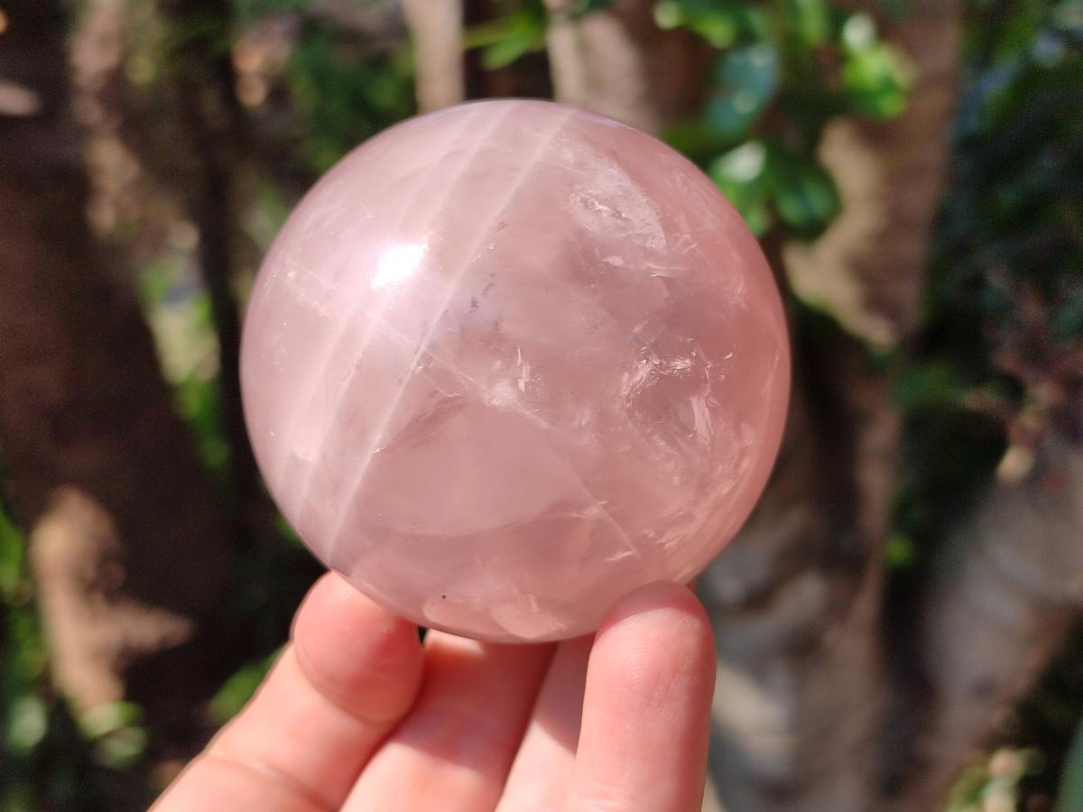 Polished Star Rose Quartz Spheres x 3 From Madagascar