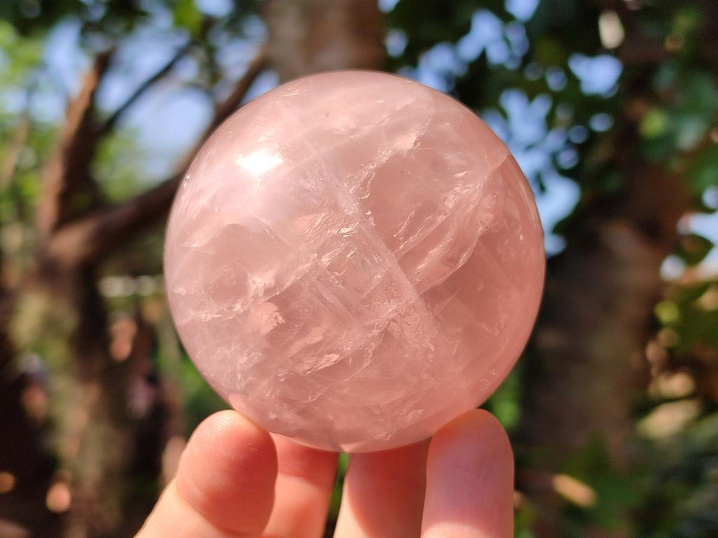Polished Star Rose Quartz Spheres x 3 From Madagascar