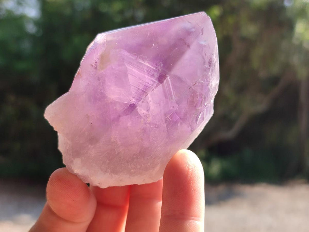 Polished Jacaranda Amethyst Quartz Crystal Points x 12 From Mumbwa, Zambia