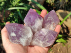 Polished Jacaranda Amethyst Quartz Crystal Points x 12 From Mumbwa, Zambia