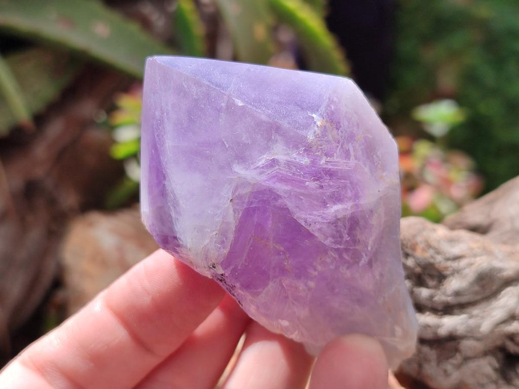 Polished Jacaranda Amethyst Quartz Crystal Points x 12 From Mumbwa, Zambia