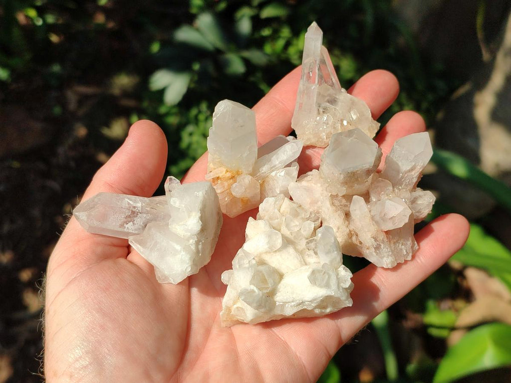 Natural Quartz Crystal Clusters x 35 From Madagascar