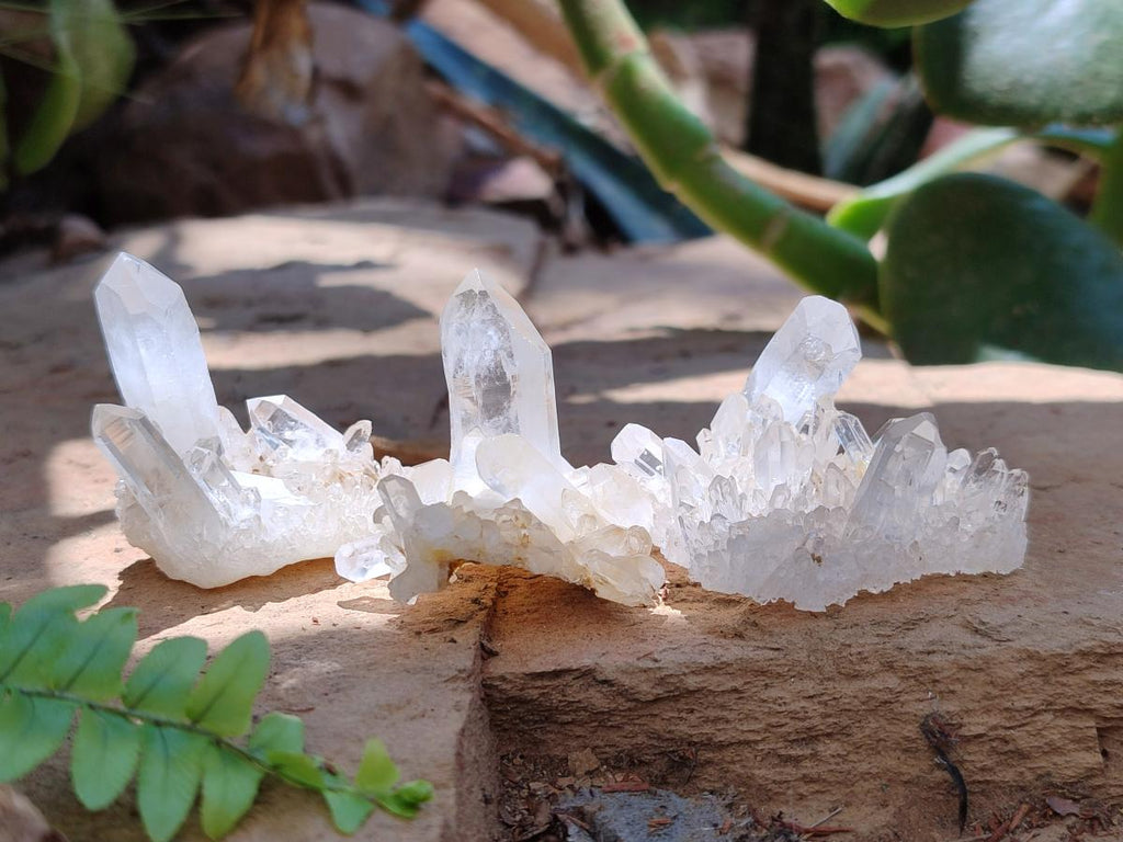 Natural Quartz Crystal Clusters x 35 From Madagascar
