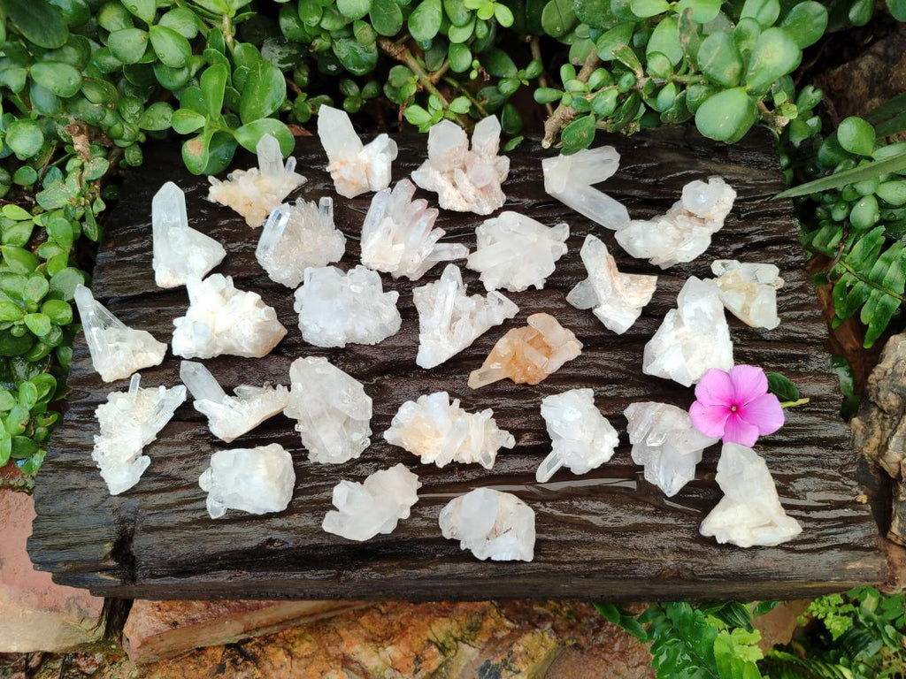 Natural Quartz Crystal Clusters x 35 From Madagascar
