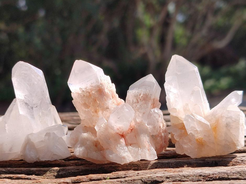 Natural Quartz Crystal Clusters x 35 From Madagascar
