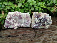 Natural Purple Cubic Fluorite On White Matrix Specimens x 12 From Khorixas, Namibia