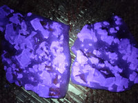 Natural Purple Cubic Fluorite On White Matrix Specimens x 12 From Khorixas, Namibia