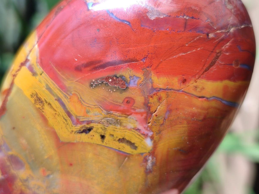 Polished Red Jasper Standing Free Forms x 3 From Madagascar