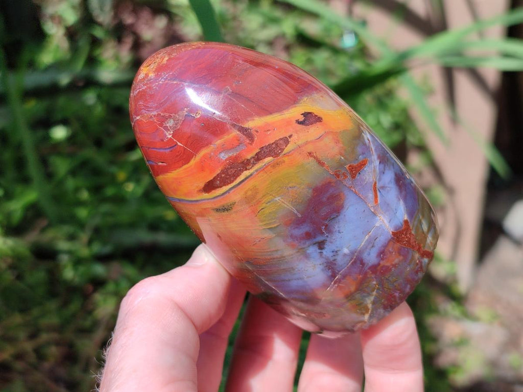 Polished Red Jasper Standing Free Forms x 3 From Madagascar