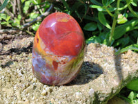 Polished Red Jasper Standing Free Forms x 3 From Madagascar