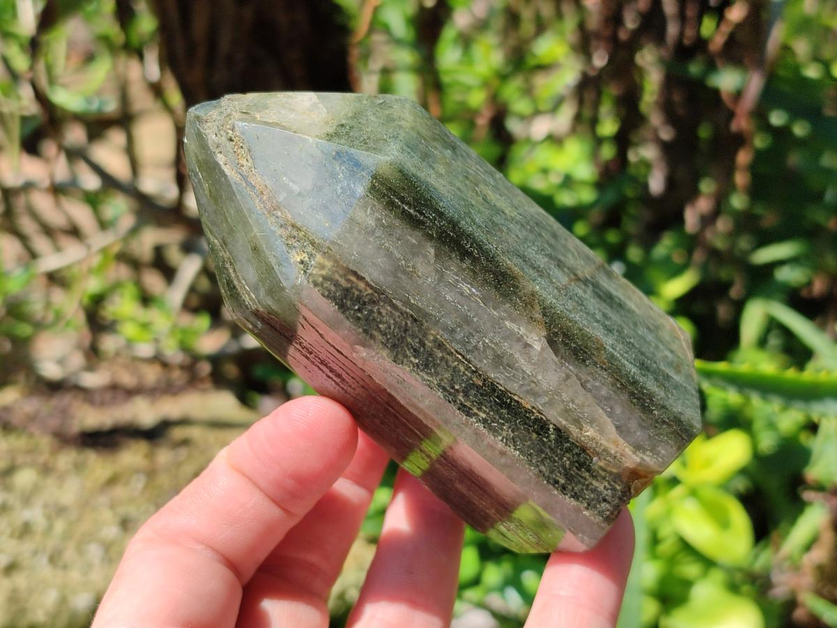 Polished Fuchsite Quartz Points x 3 From Andakatany, Madagascar