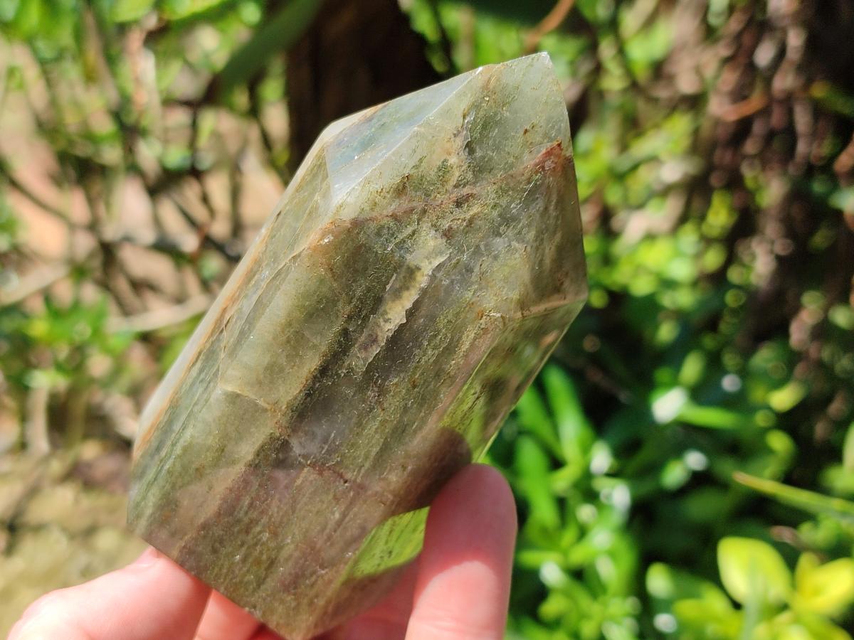 Polished Fuchsite Quartz Points x 3 From Andakatany, Madagascar
