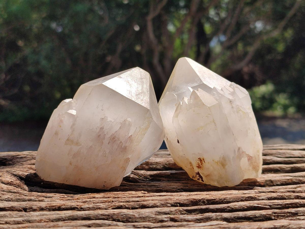 Natural Quartz Crystal Clusters x 6 From Madagascar