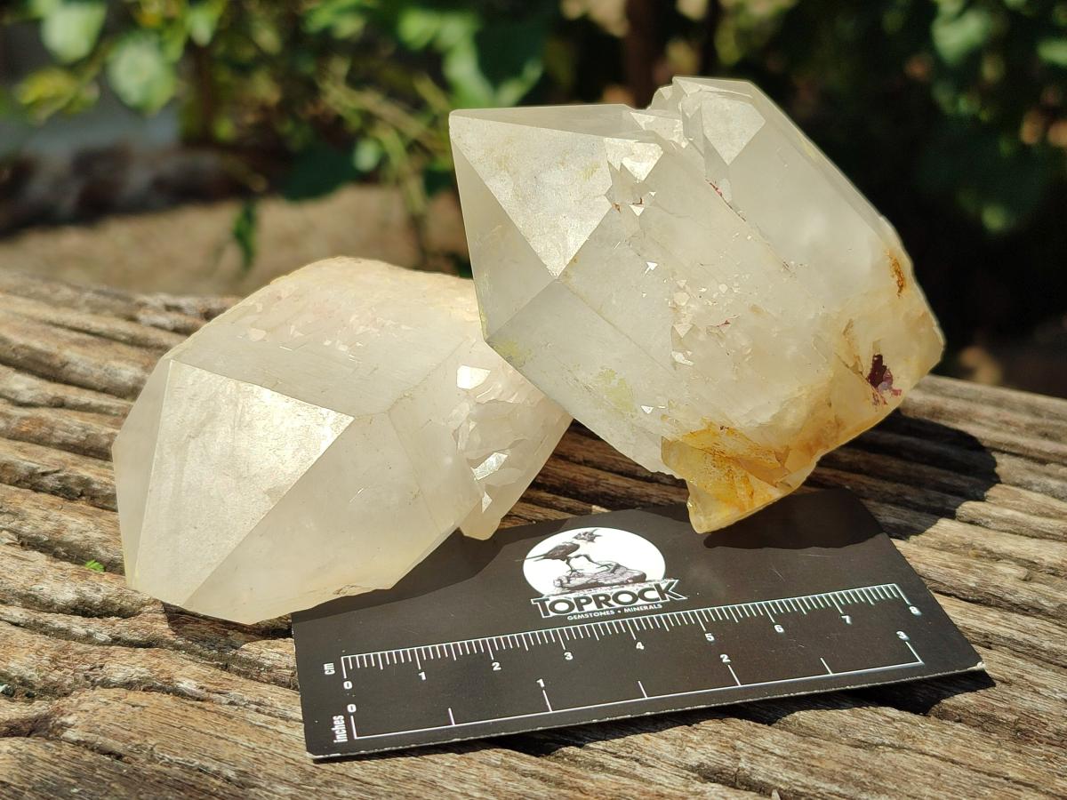 Natural Quartz Crystal Clusters x 6 From Madagascar