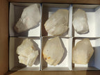 Natural Quartz Crystal Clusters x 6 From Madagascar