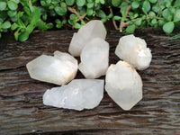 Natural Quartz Crystal Clusters x 6 From Madagascar