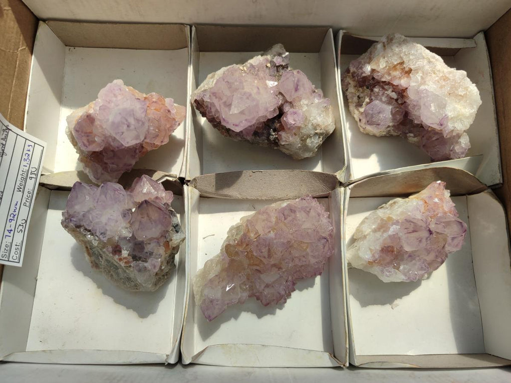 Natural Sunburst Amethyst Spirit Clusters x 6 From Boekenhouthoek, South Africa