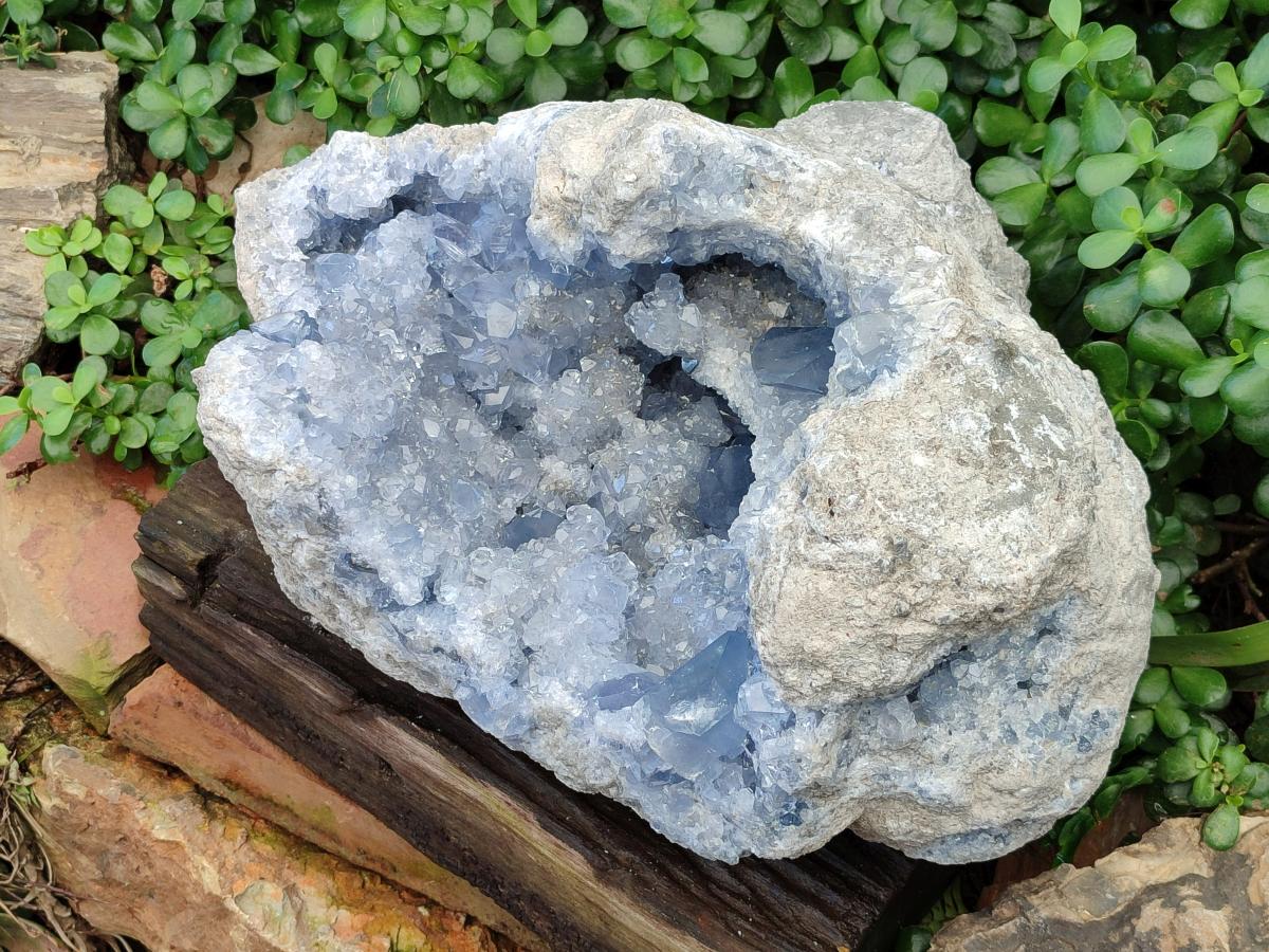 Natural XXL Blue Celestite Geode Specimen x 1 From Sakoany, Madagascar