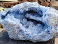 Natural XXL Blue Celestite Geode Specimen x 1 From Sakoany, Madagascar