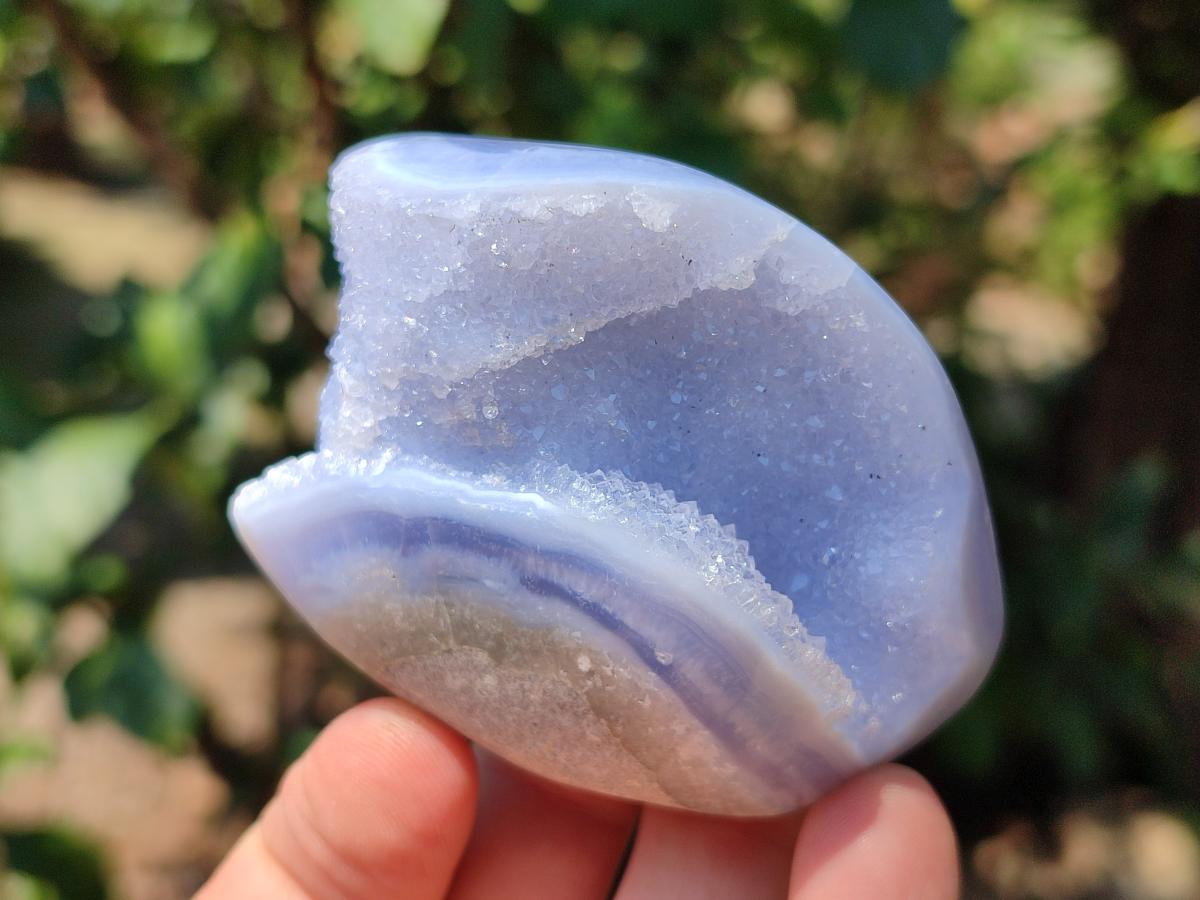 Polished Blue Lace Agate Free Forms x 9 From Nsanje, Malawi