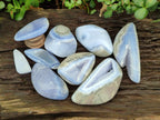 Polished Blue Lace Agate Free Forms x 9 From Nsanje, Malawi