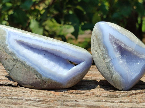Polished Blue Lace Agate Free Forms x 9 From Nsanje, Malawi - Toprock Gemstones and Minerals 